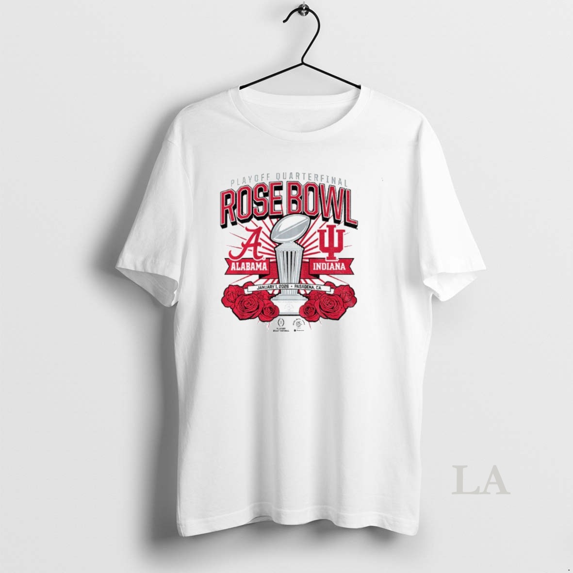 Original Indiana Hoosiers And Alabama Crimson Tide 2025 Cfp Rose Bowl Matchup Football Shirt