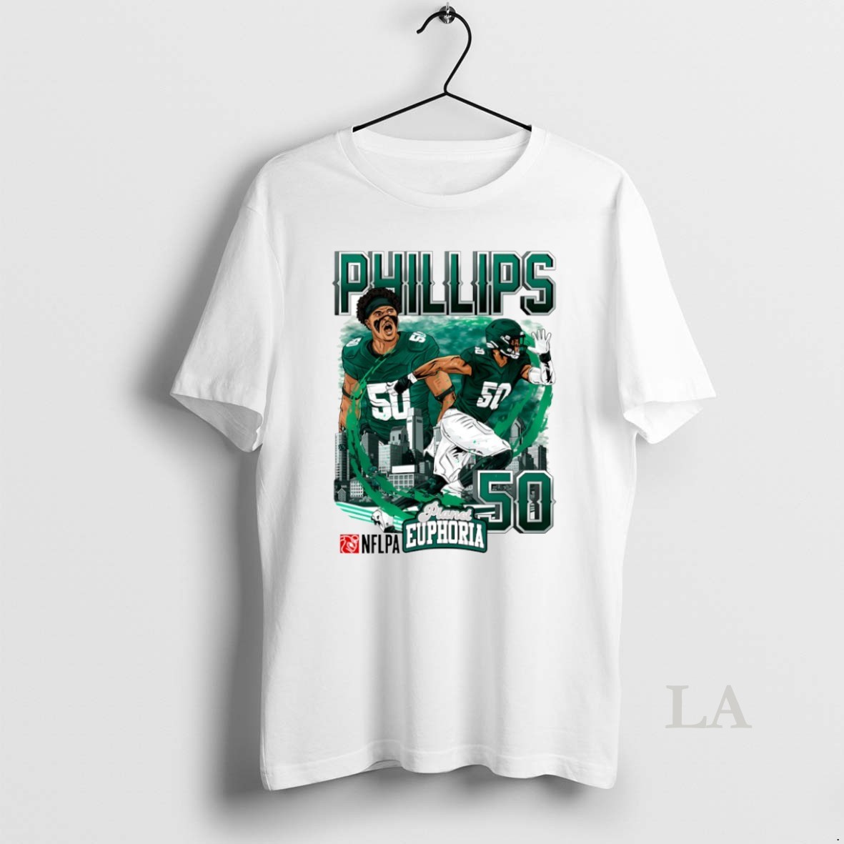 Original Jaelan Phillips 50 Philadelphia Eagles Football Comic Circle Shirt