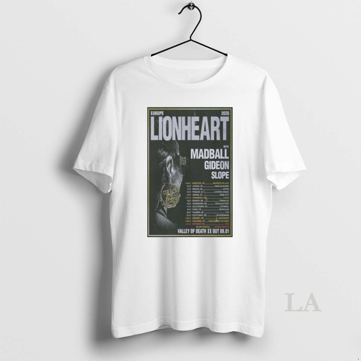 Original Lionheart Europe Tour 2026 Shirt