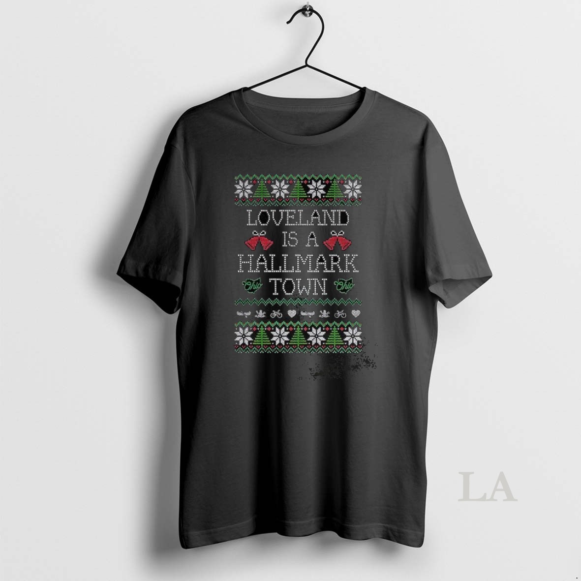 Original Loveland Is A Hallmark Town Ugly Christmas Shirt