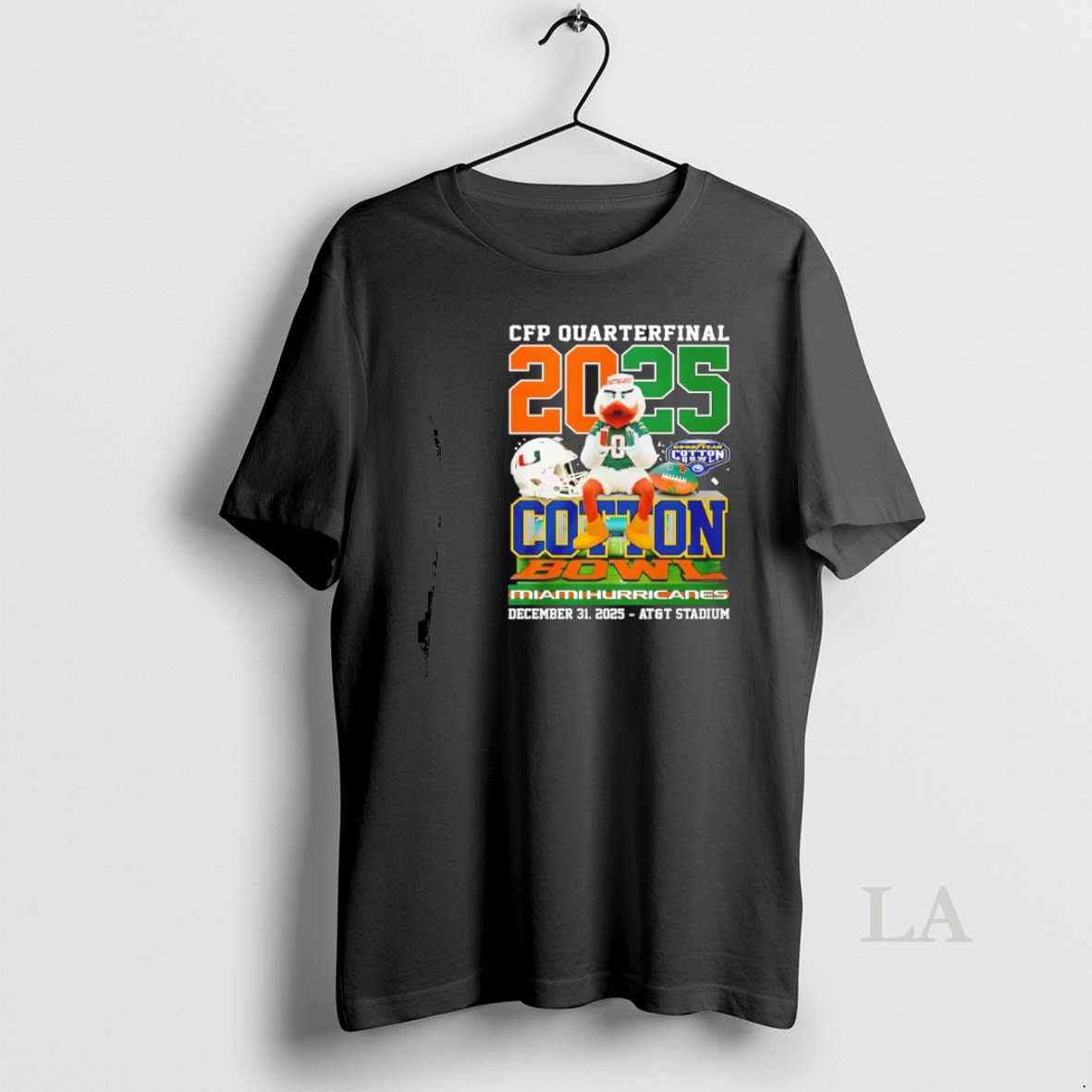 Original Miami Hurricanes 2025 Cfp Cotton Bowl Mascot Shirt