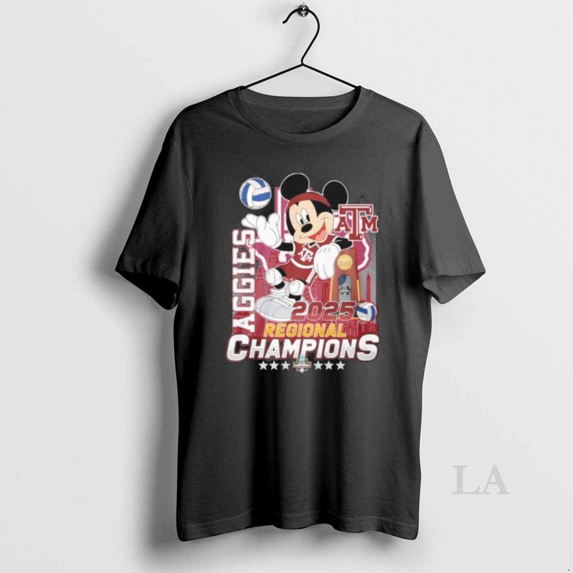 Original Mickey Mouse X Texas Am Aggies 2025 Volleyball Regional Champions Shirt