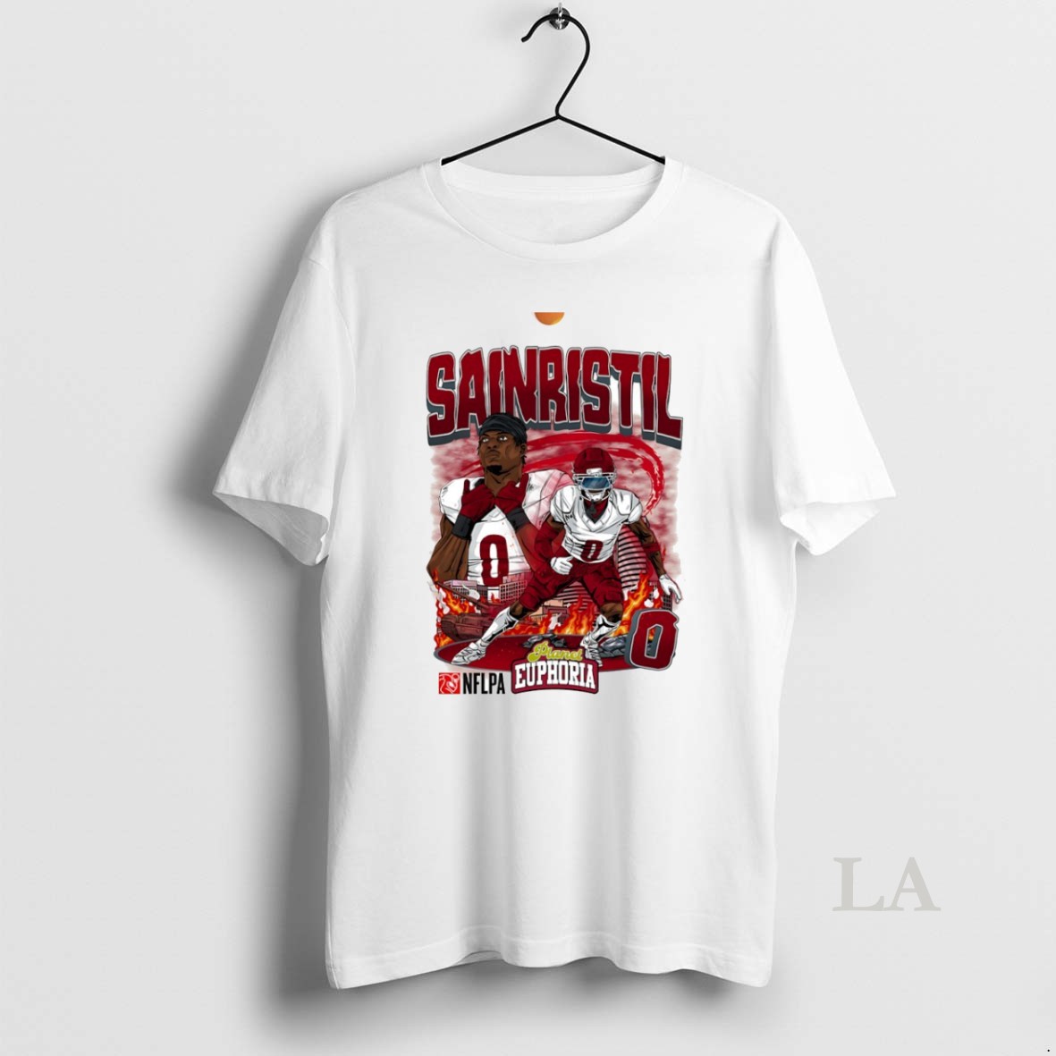 Original Mike Sainristil 0 Washington Commanders Football Comic Circle Shirt