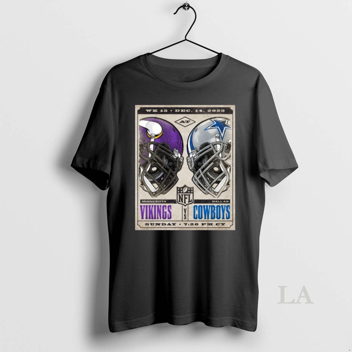 Original Nfl Game Wk 15 Minnesota Vikings At Dallas Cowboys December 14 2025 Helmets Shirt