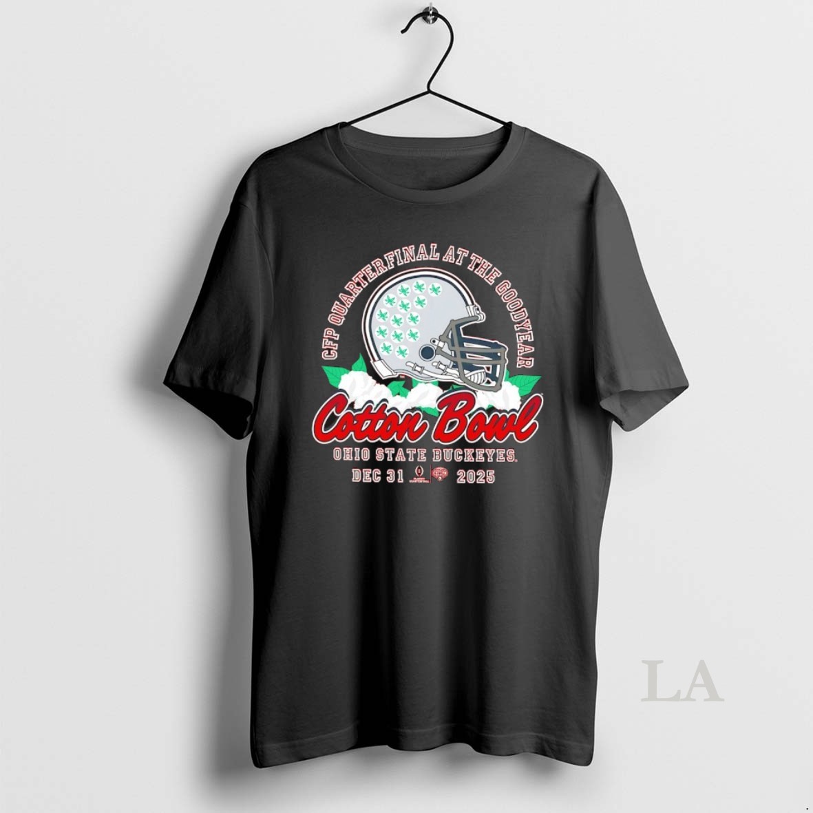 Original Ohio State Buckeyes 2026 Cfp Quarterfinal At The Goodyear Cotton Bowl Bound Helmet Shirt