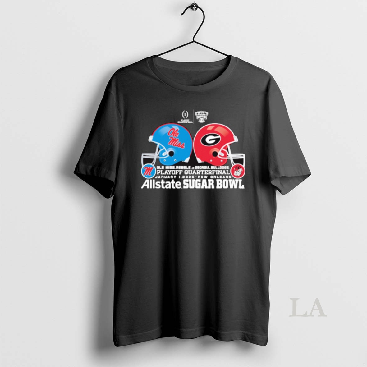Original Ole Miss Rebels Vs Georgia Bulldogs Playoff Quarterfinal Jan 1 2026 New Orleans Sugar Bowl Shirt