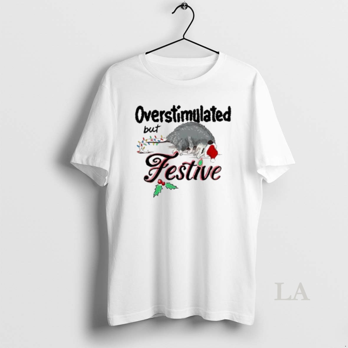 Original Overstimulated But Festive Christmas Lights Shirt