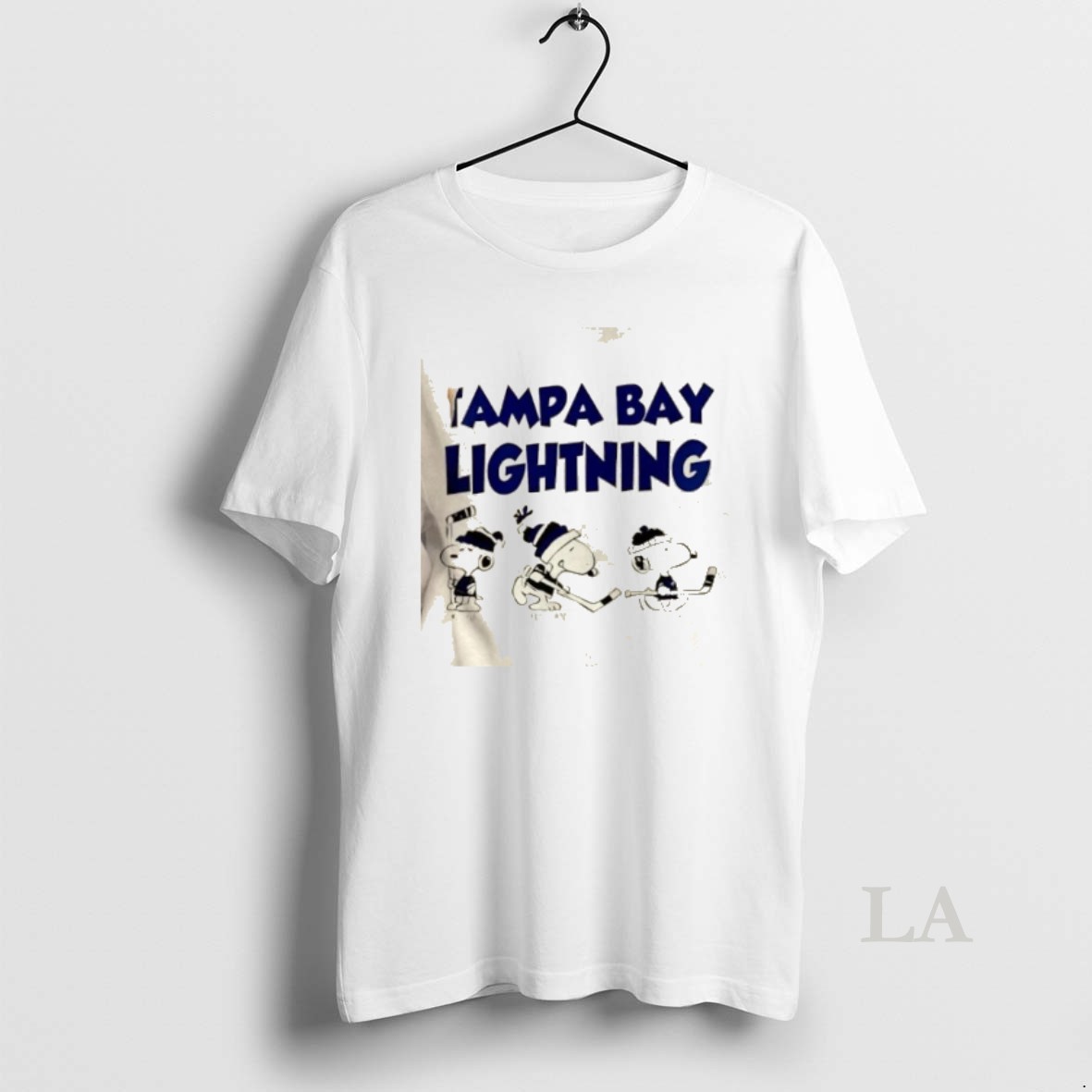 Original Peanuts Snoopy And Friends Team Tampa Bay Lightning 2 Sided Shirt