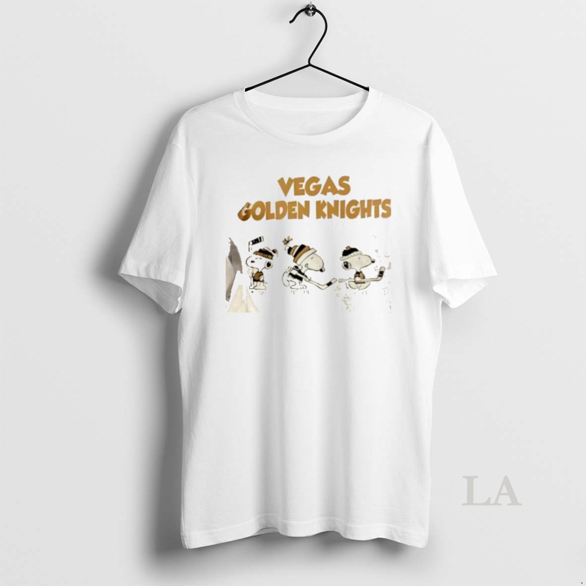 Original Peanuts Snoopy And Friends Team Vegas Golden Knights 2 Sided Shirt