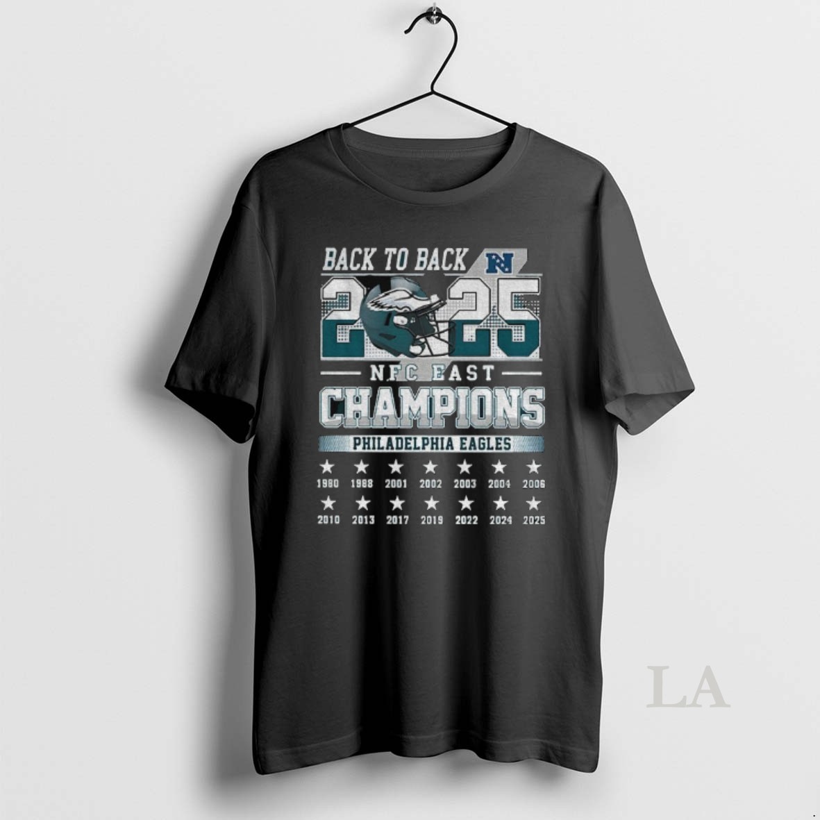 Original Philadelphia Eagles Football Back To Back Nfc 1980 2025 Champions Shirt