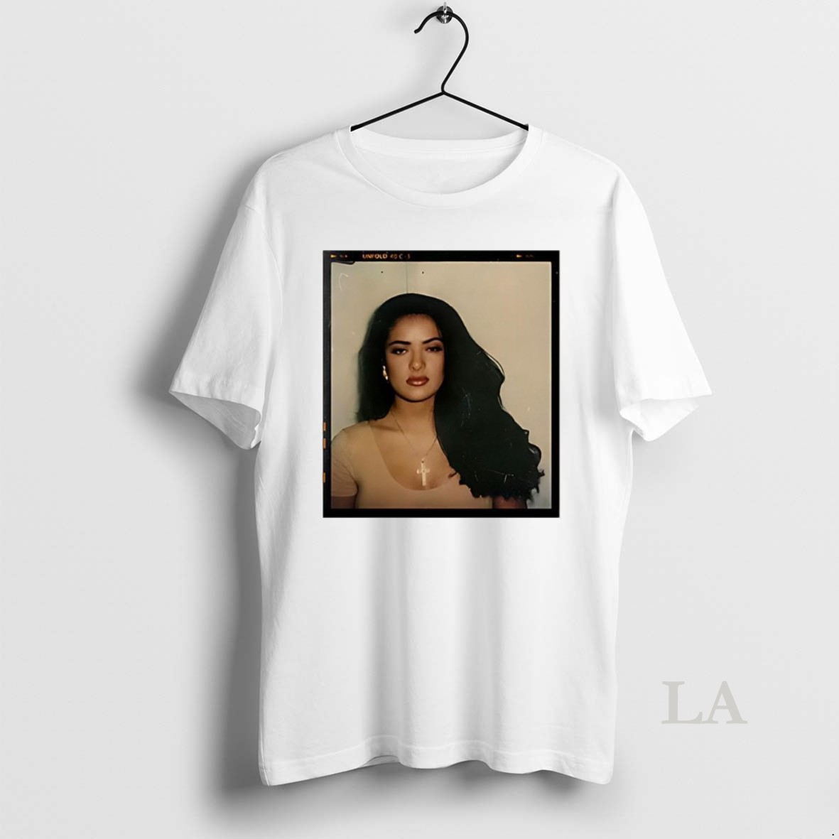 Original Salma Hayek Casting Polaroid Image Retro Tim Tren Google Shirt
