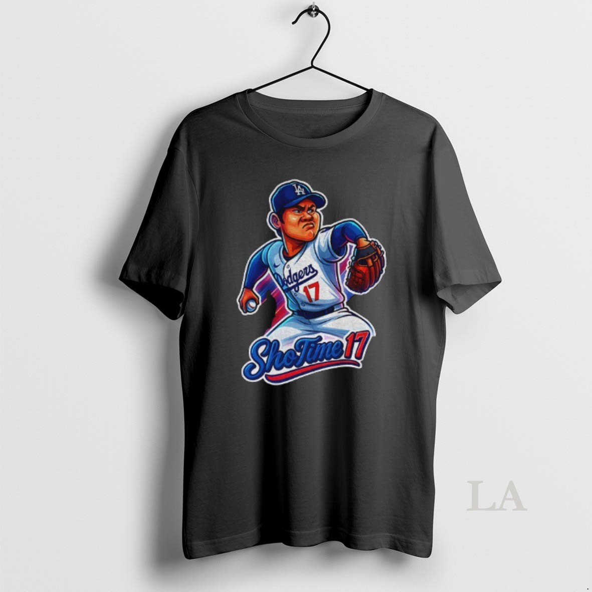 Original Shohei Ohtani La Dodgers Cartoon Caricature Los Angeles Dodgers Mlb Baseball Shirt