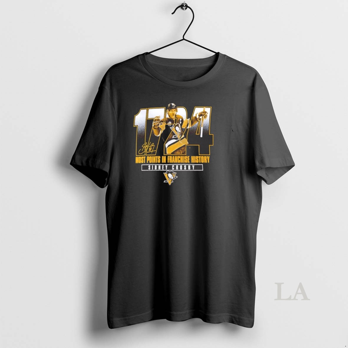 Original Sidney Crosby 1724 Most Points In Franchise History Pittsburgh Penguins Shirt