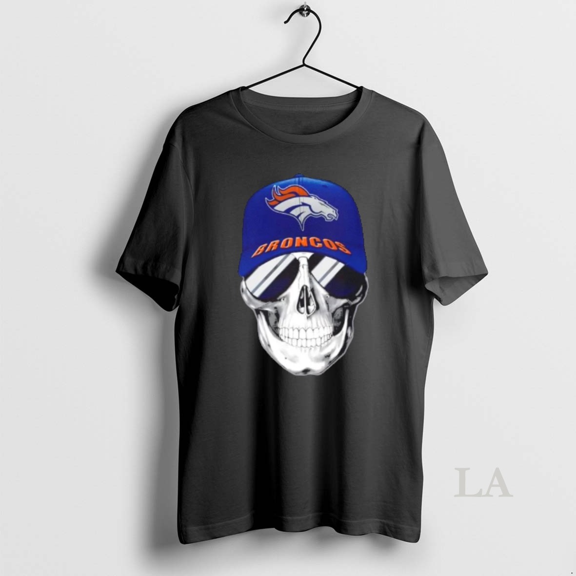 Original Skull Wearing A Cap And Smile Denver Broncos Fans Shirt