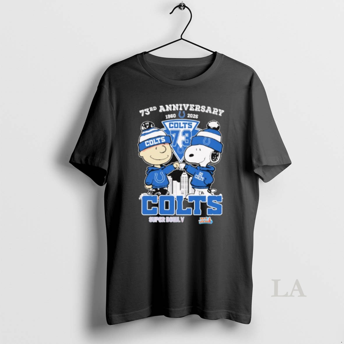 Original Snoopy And Charlie Brown Indianapolis Colts 73rd Anniversary 1960 2026 Thank You Shirt