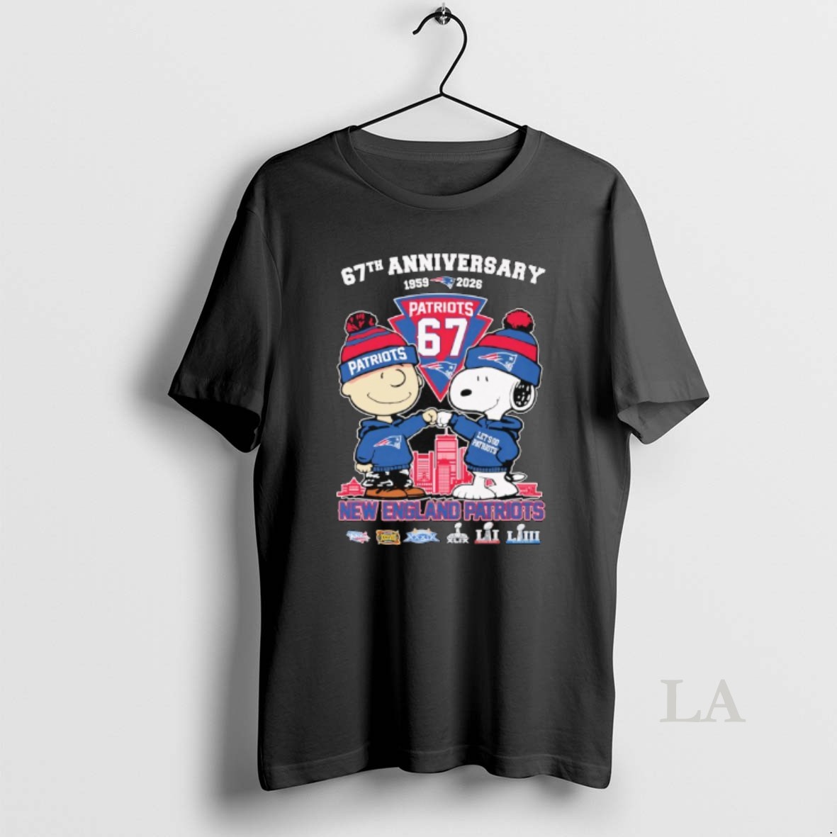 Original Snoopy And Charlie Brown New England Patriots 67th Anniversary 1959 2026 Thank You Shirt