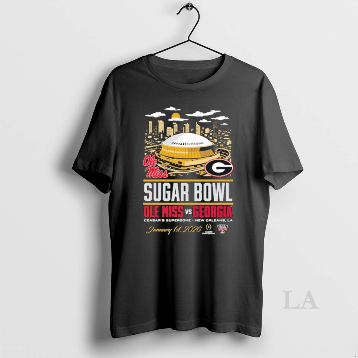 Original Something Inked Georgia Bulldogs Black 2026 Sugar Bowl Head To Head Shirt