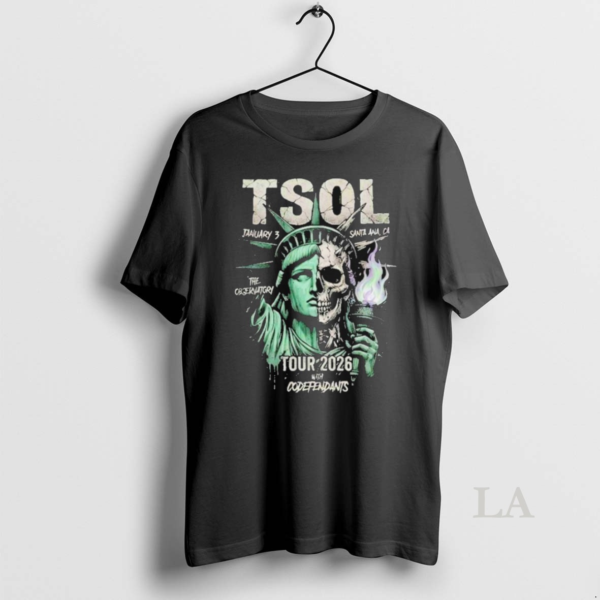 Original Tsol Tour 2026 At The Observatory Santa Ana California On January 3 Liberty Statue Skull Shirt