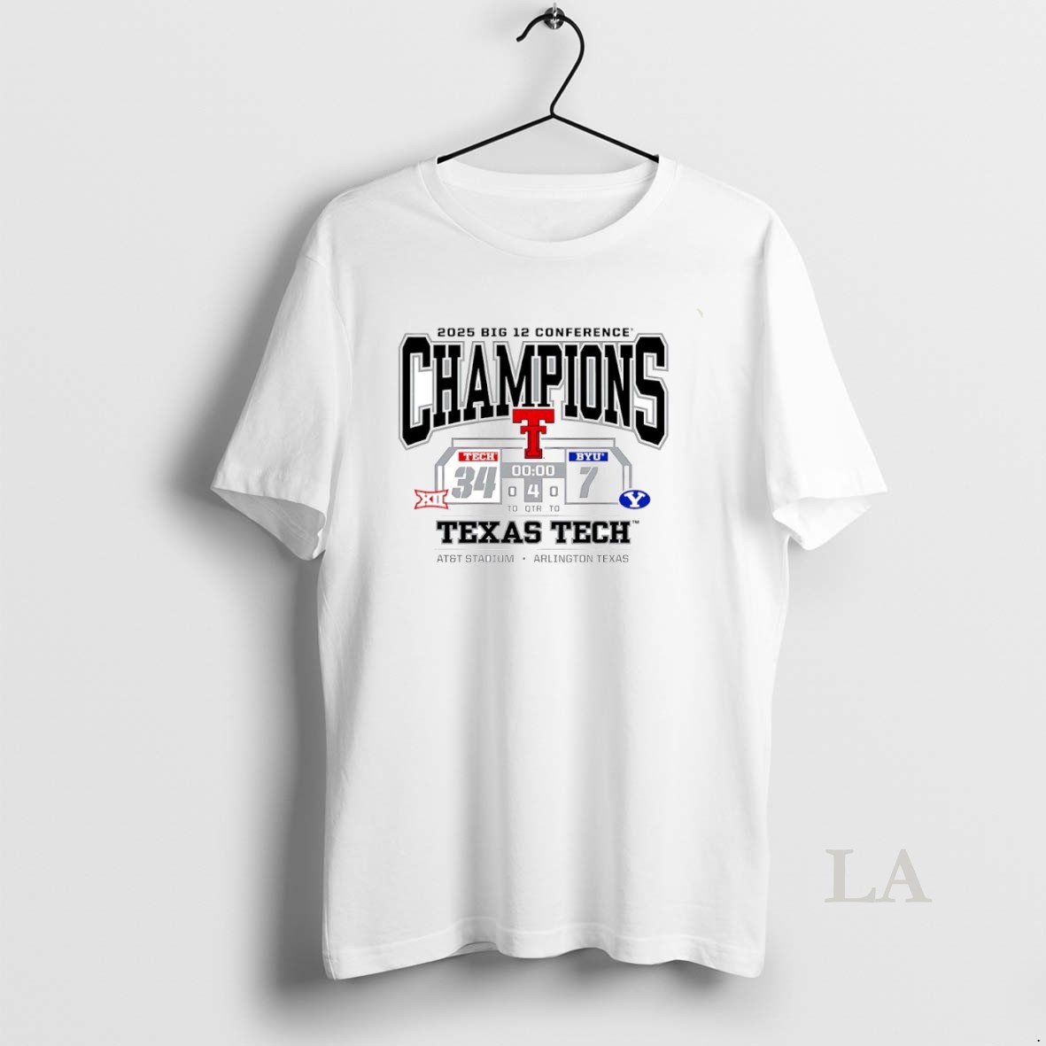 Original Texas Tech Red Raiders Vs Byu Cougars 2025 Big 12 Conference Champions Score Circle Shirt