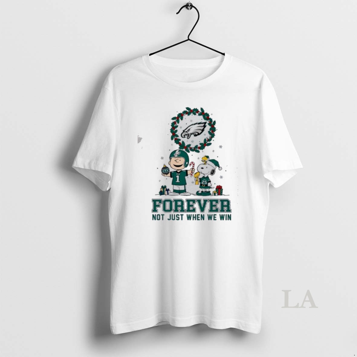 Original The Peanuts Snoopy Christmas Philadelphia Eagles Forever Not Just When We Win Shirt