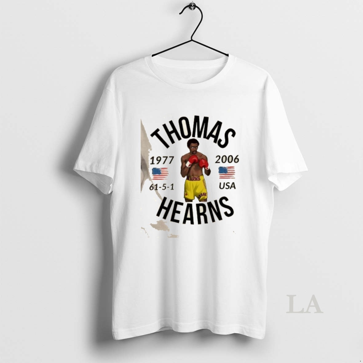 Original Thomas Hearns 1977 2006 Usa Flags Shirt