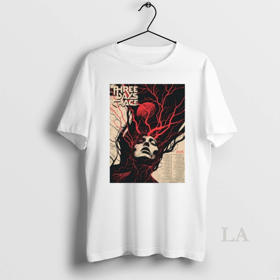 Original Three Days Grace Alienation 2025 Tour Shirt