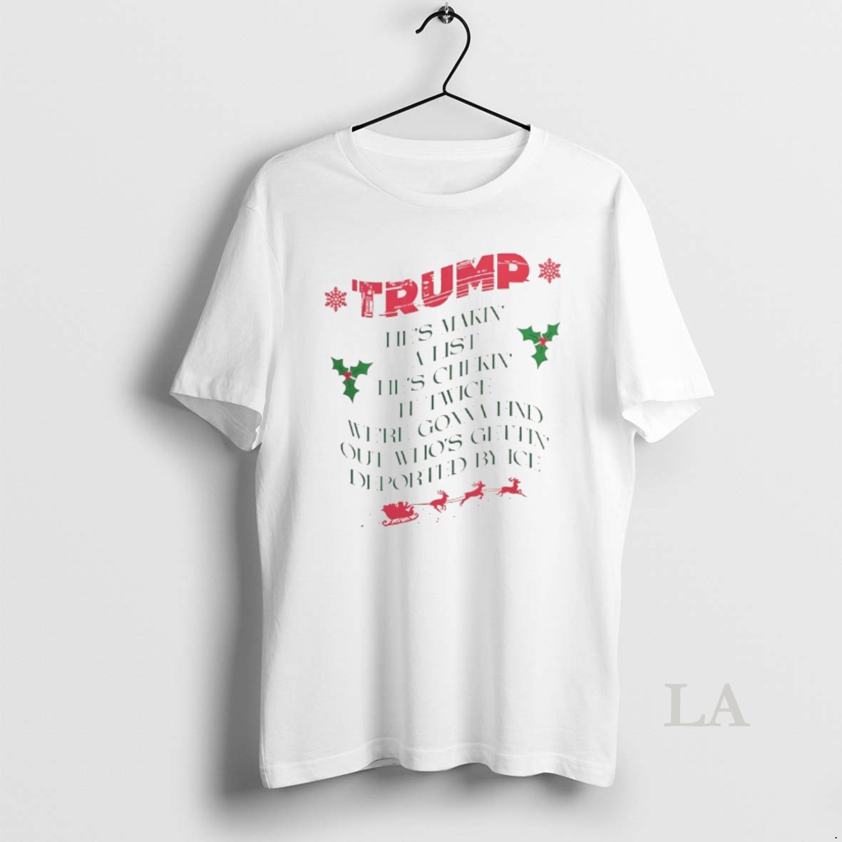 Original Trump Hes Makin A List Hes Chekin It Twice Shirt