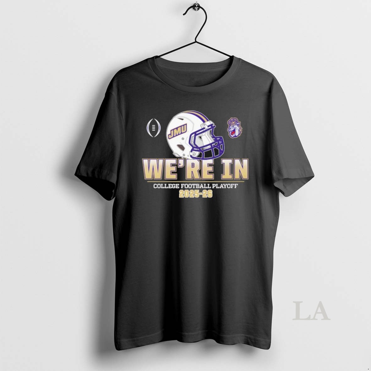Original Were In College Football Playoff 2025 2026 James Madison Dukes Helmet Shirt