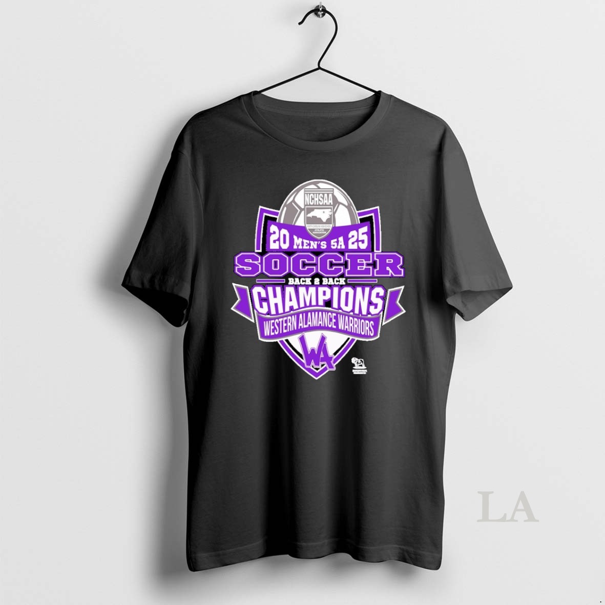 Original Western Alamance Warriors Nchsaa Soccer Division Mens 5a Champions Shirt