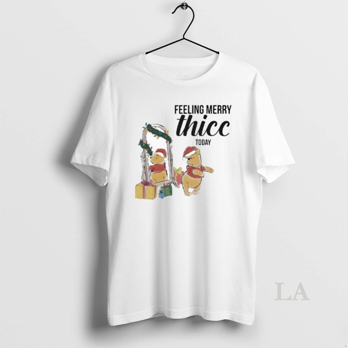 Original Winnie The Pooh Christmas Lights Feeling Merry Thicc Today Shirt