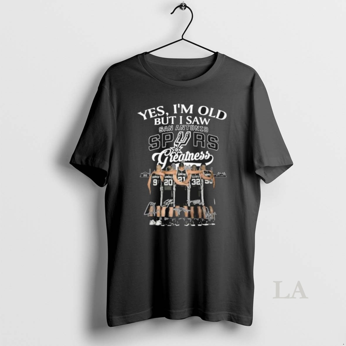 Original Yes Im Old But I Saw San Antonio Spurs Basketball Greatness Shirt