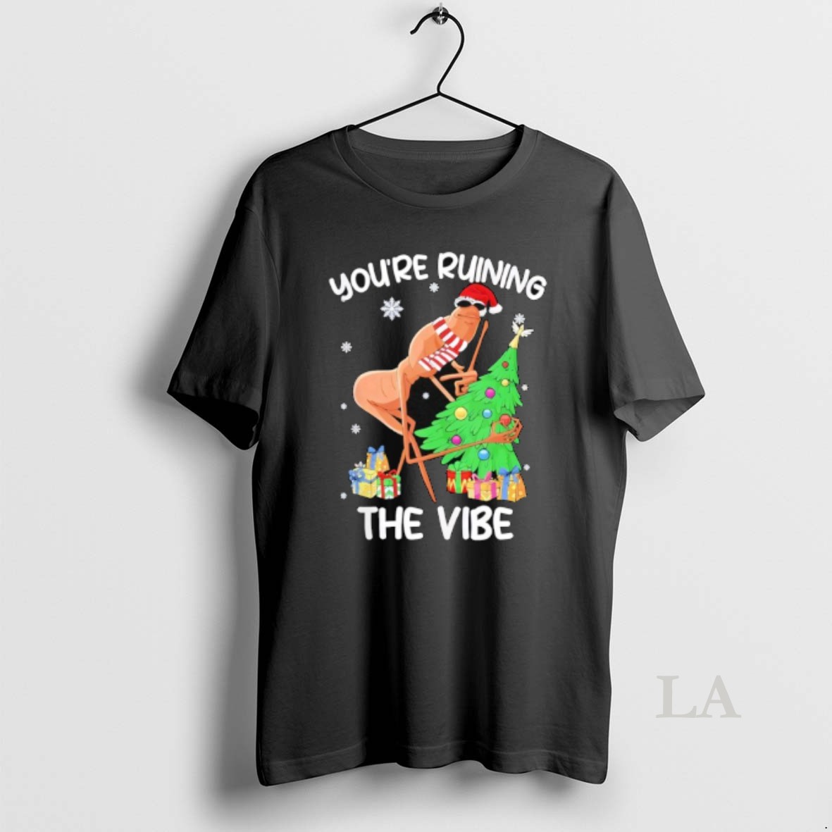 Original Youre Ruining The Vibe Christmas Marcus The Worm Xmas Shirt