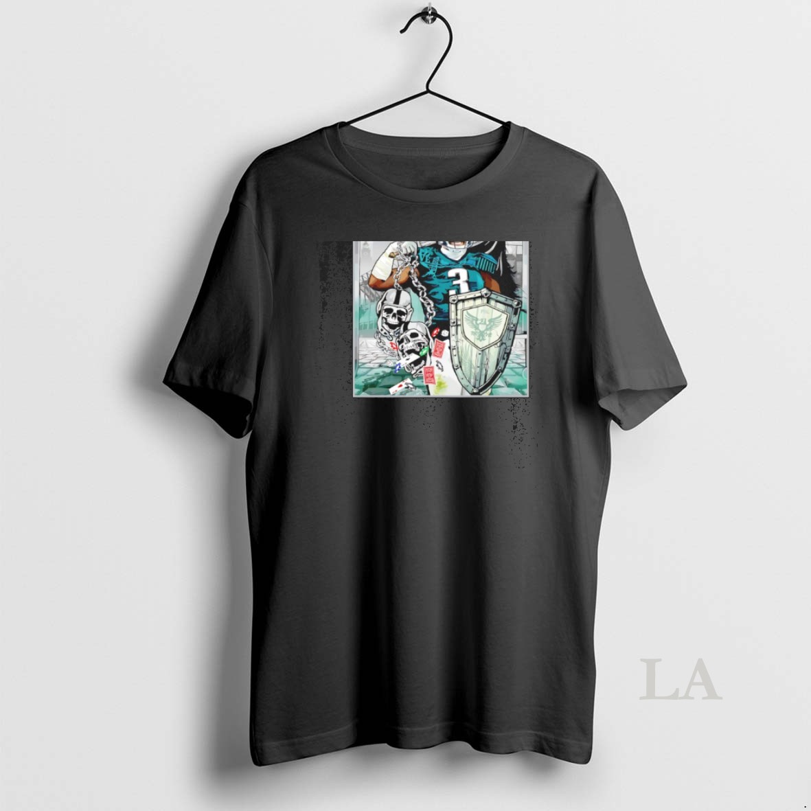 Original Zack Baun Philadelphia Eagles Vs Las Vegas Raiders Skull Shirt