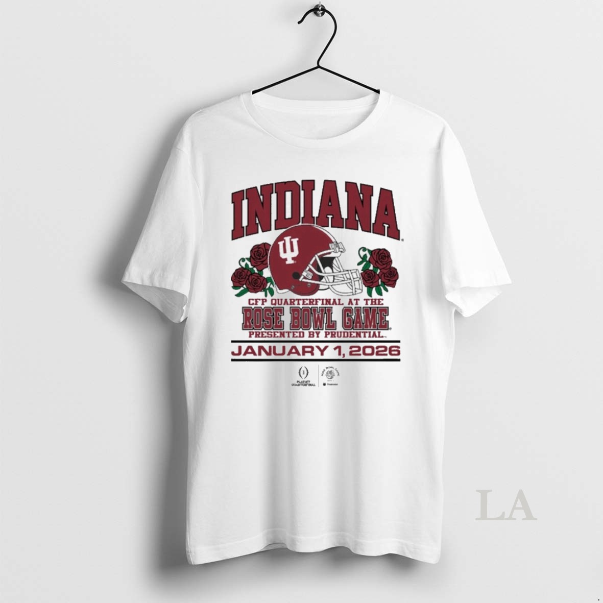 Original Indiana Hoosiers Football 2026 College Football Playoff Quarterfinal At The Rose Bowl Game Presented By Prudential Jan 1 Helmet Logos Shirt
