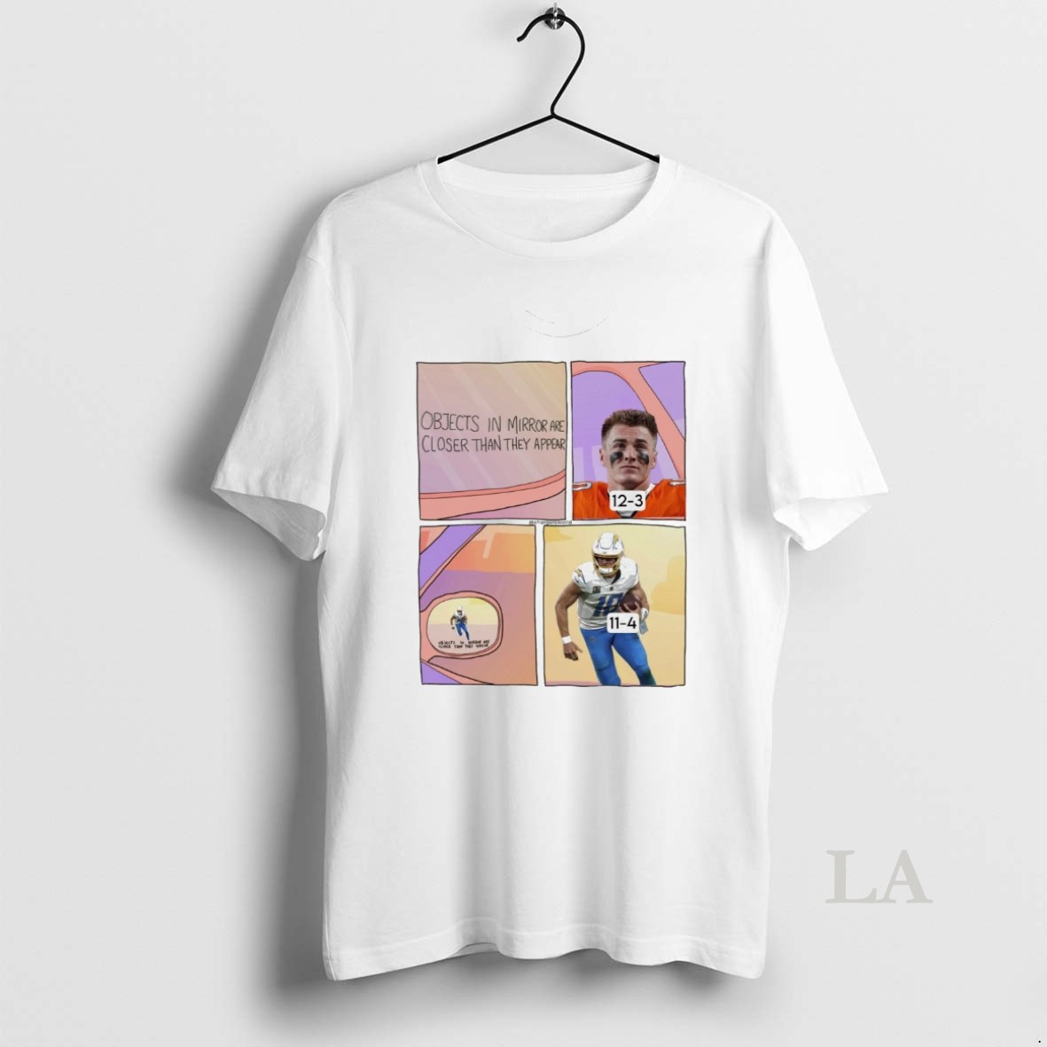 Original Los Angeles Chargers Win Philadelphia Eagles Objects In Mirror Are Closer Than They Appear Shirt