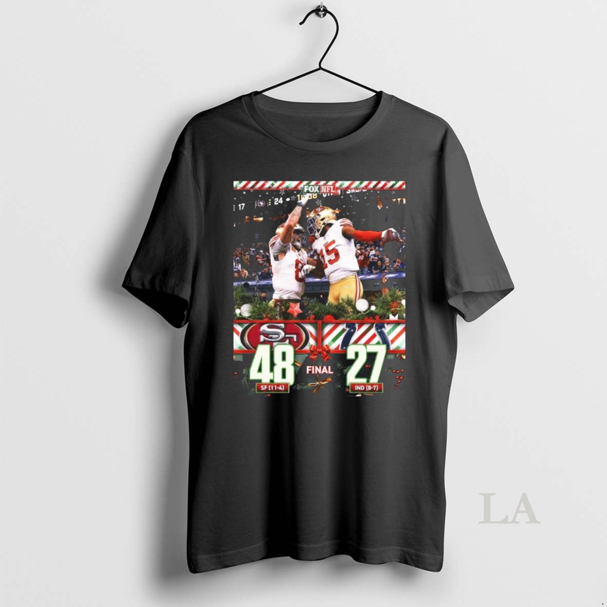 Original San Francisco 49ers Defeat Indianapolis Colts Final 28 _e2_80_93 24 Fox Nfl Merry Christmas Shirt