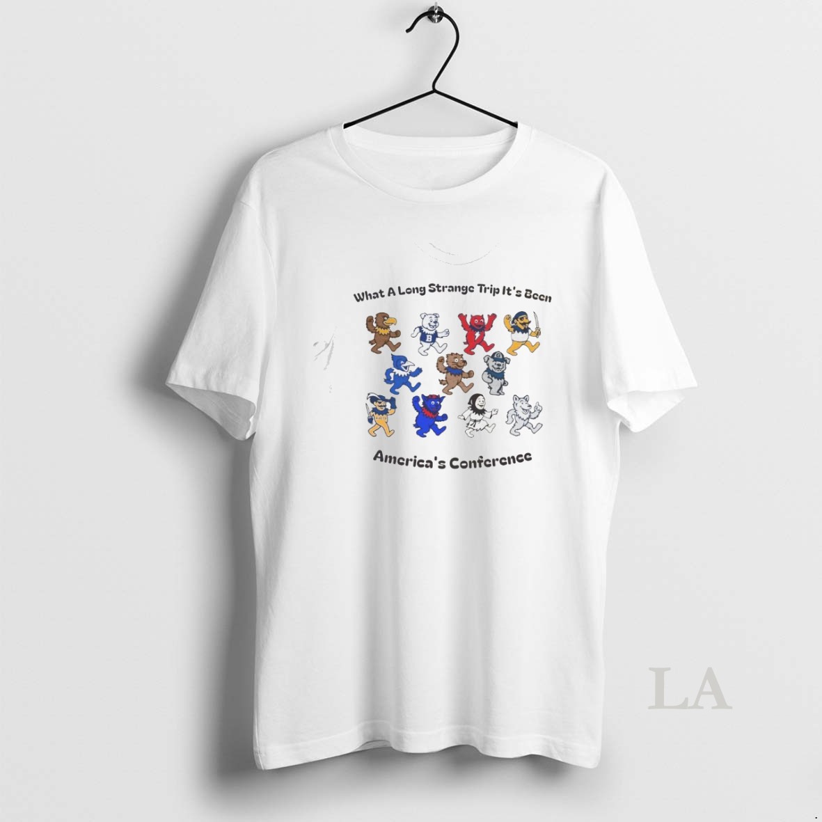 Original What A Long Strange Trip Its Been Americas Conference Big East X Grateful Dead Style Concert Shirt