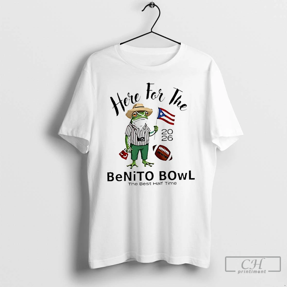Premium Bad Bunny Super Bowl 2026 Here For The Benito Bowl The Best Half Time Mascot T Shirts Sweater Hoodie