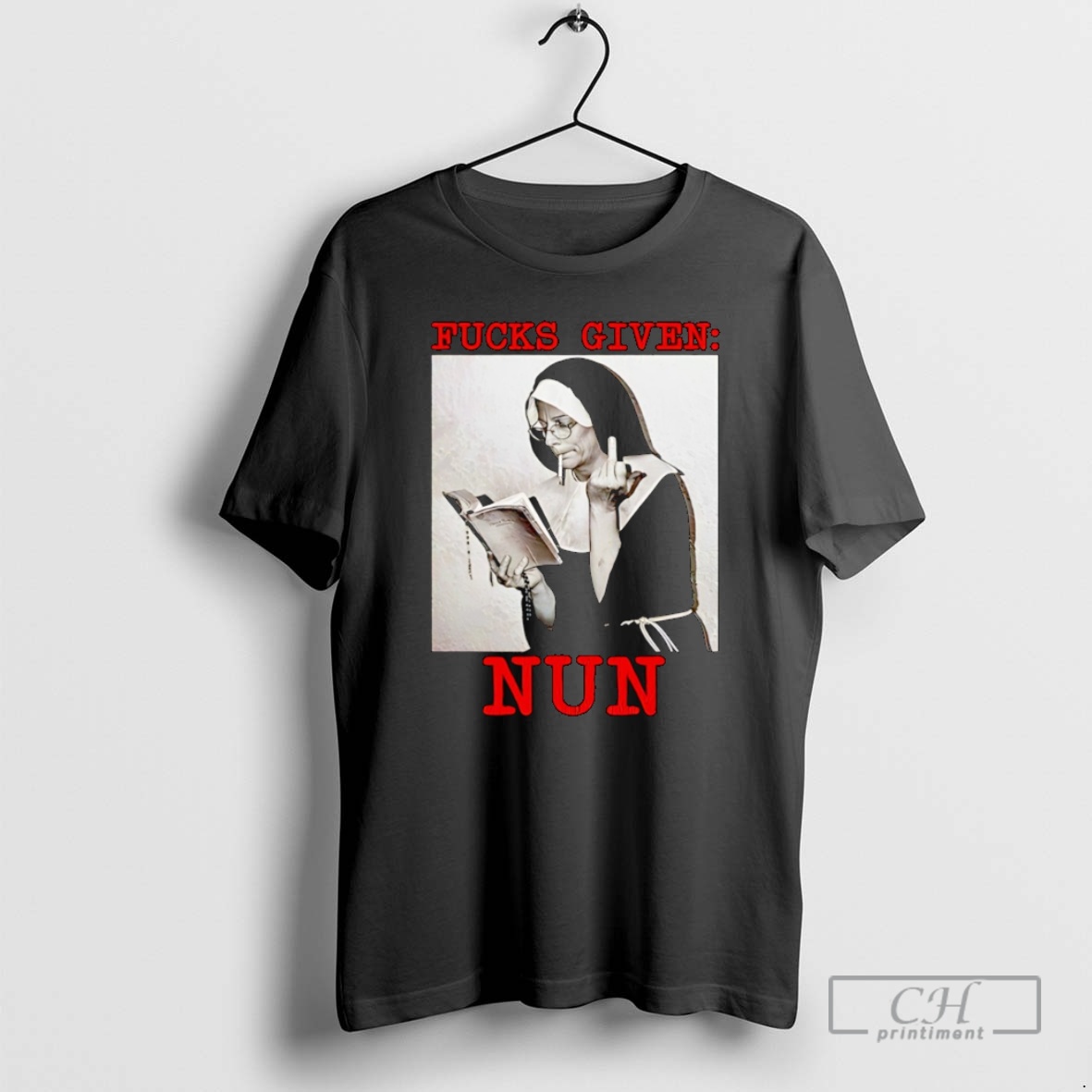 Premium Fucks Given Nun Smoking Christmas Shirt Sweater
