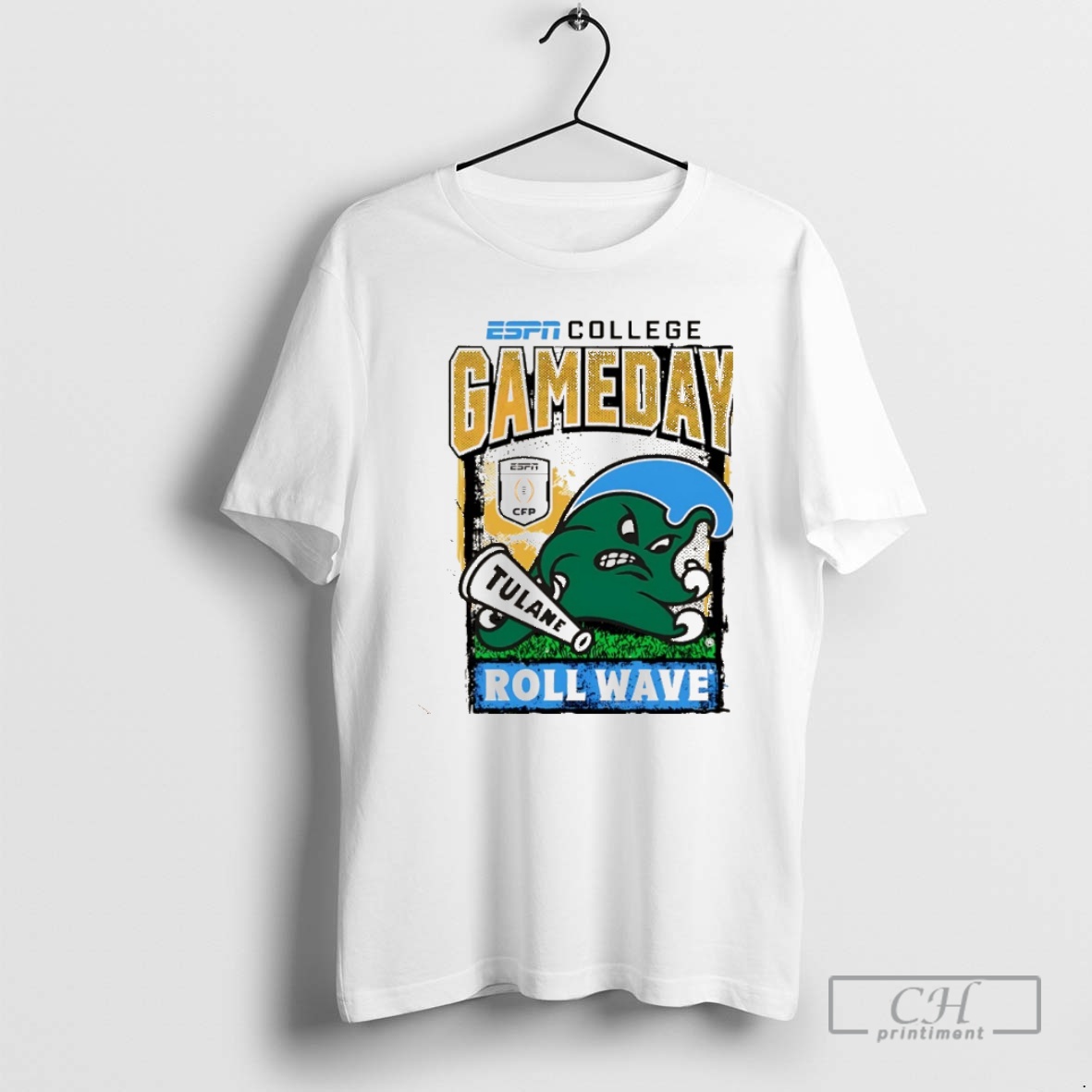 Premium Green Wave Roll Wave 2025 26 College Football Playoff Gameday Roll Wave Mascot Christmas Shirt Sweater