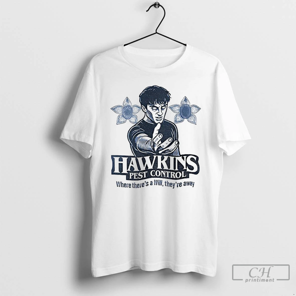 Premium Hawkins Pest Control Where Theres A Will Theyre Away T Shirts Sweater Hoodie