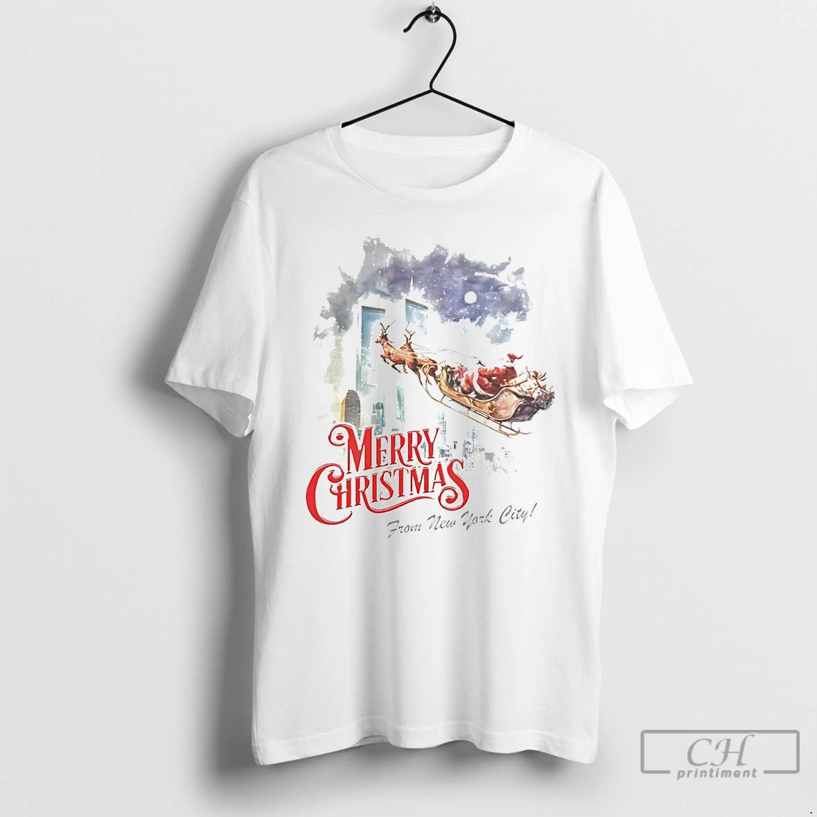 Premium Merry Christmas From New York City T Shirts Sweater Hoodie