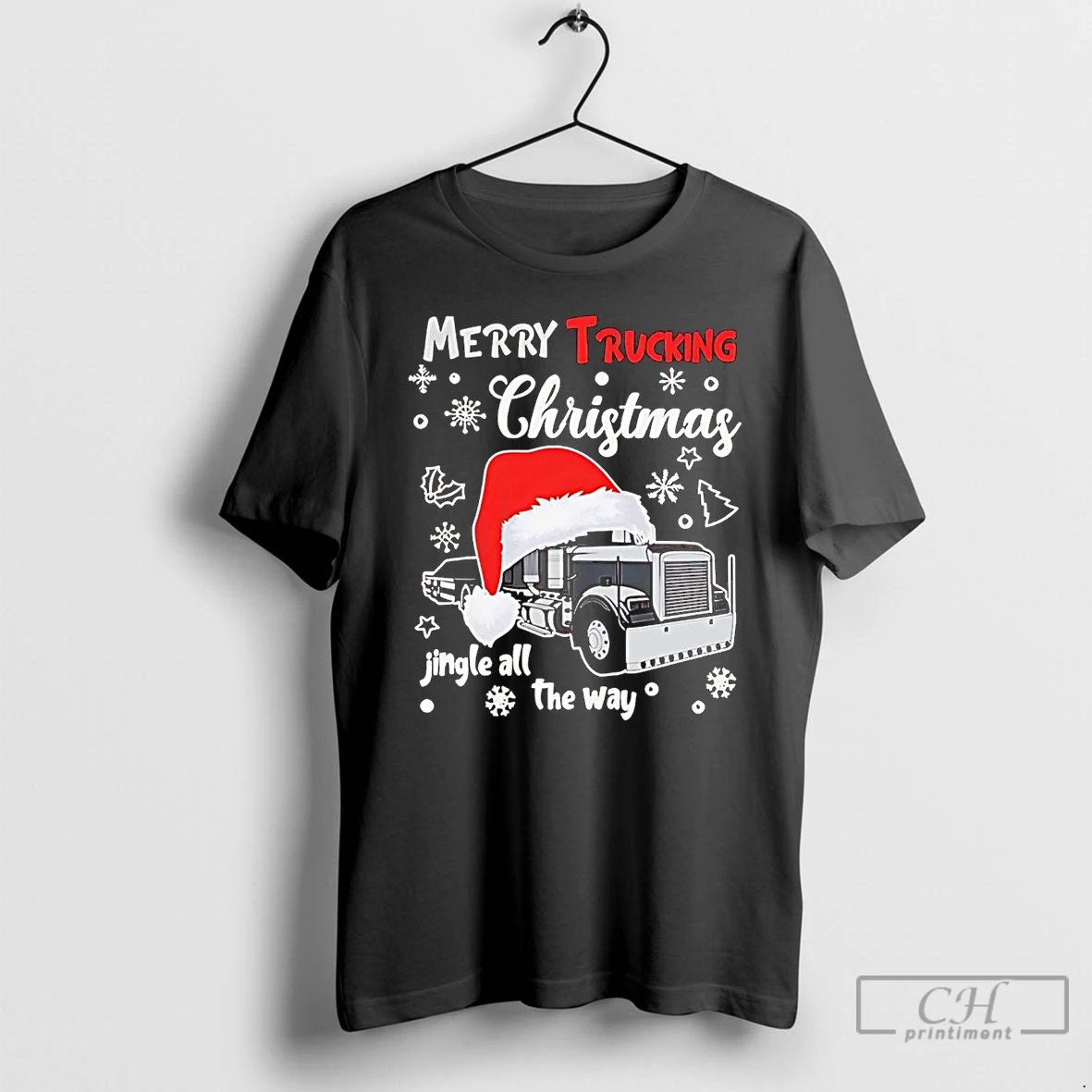 Premium Merry Trucking Christmas Jingle All The Way T Shirts Sweater Hoodie