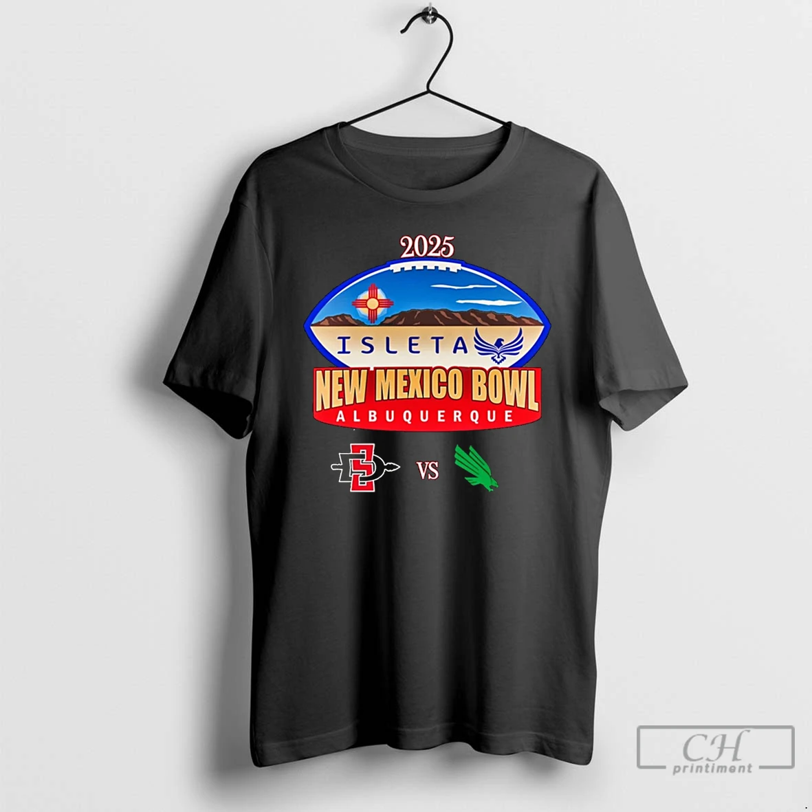 Premium North Texas Mean Green Vs San Diego State Aztecs 2025 New Mexico Bowl T Shirts Sweater Hoodie