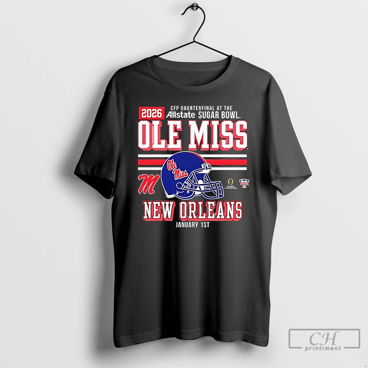 Premium Ole Miss Rebels Cfp 2026 Sugar Bowl Bound Helmet Classic T Shirts Sweater Hoodie