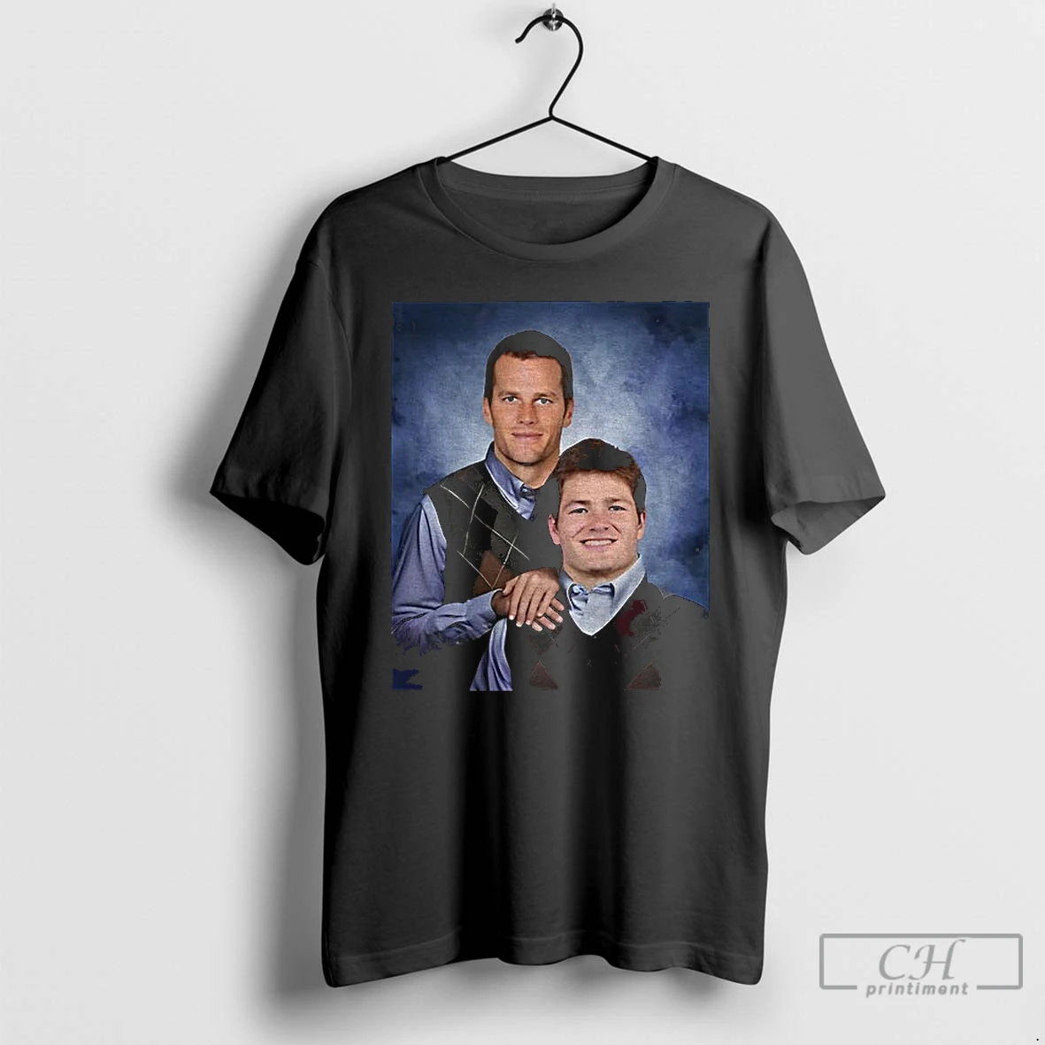Premium Tom Brady And Drake Maye New England Patriots Football Players Step Brothers Vintage T Shirts Sweater Hoodie