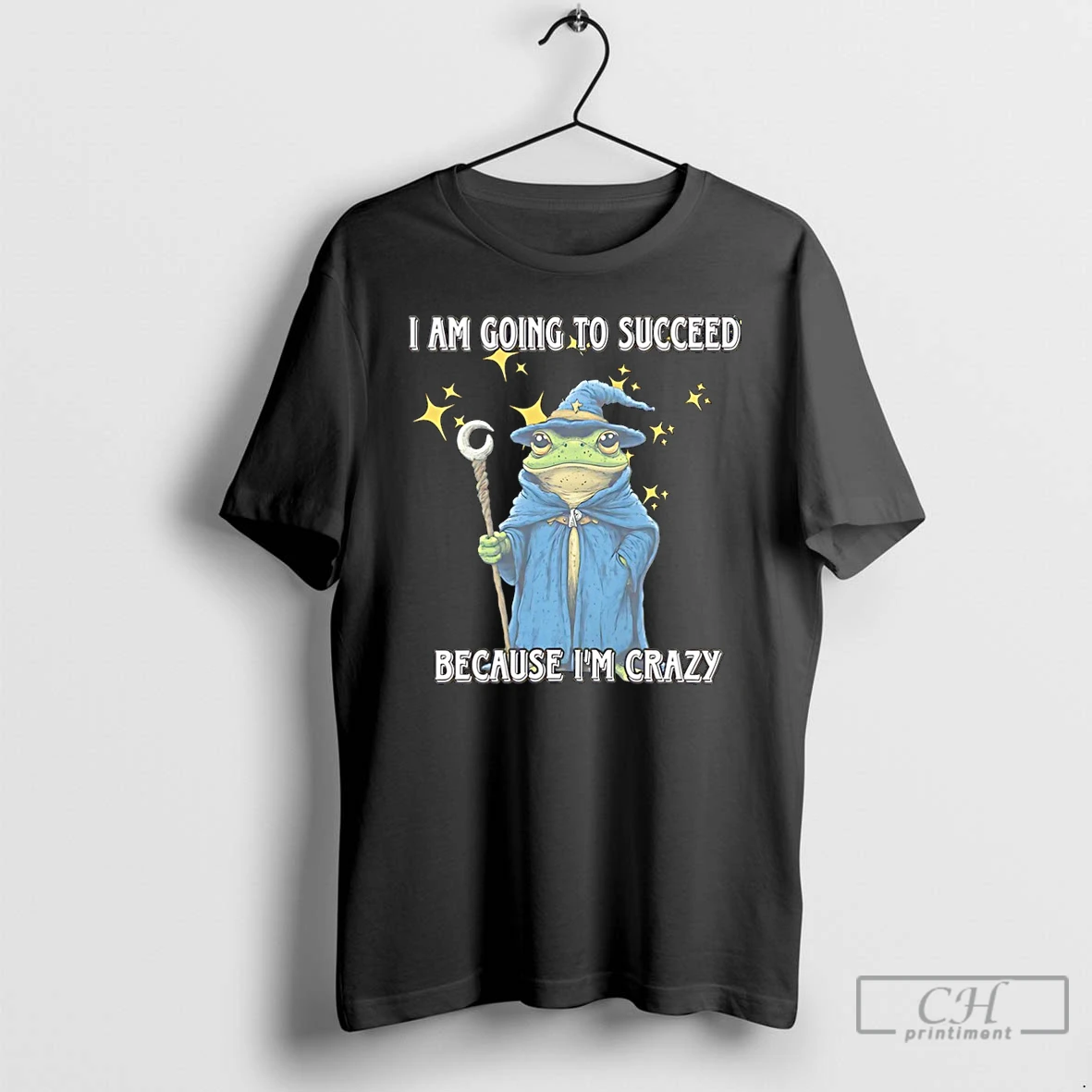 Premium Wizard Frog I Am Going To Succeed Because Im Crazy Christmas T Shirts Sweater Hoodie