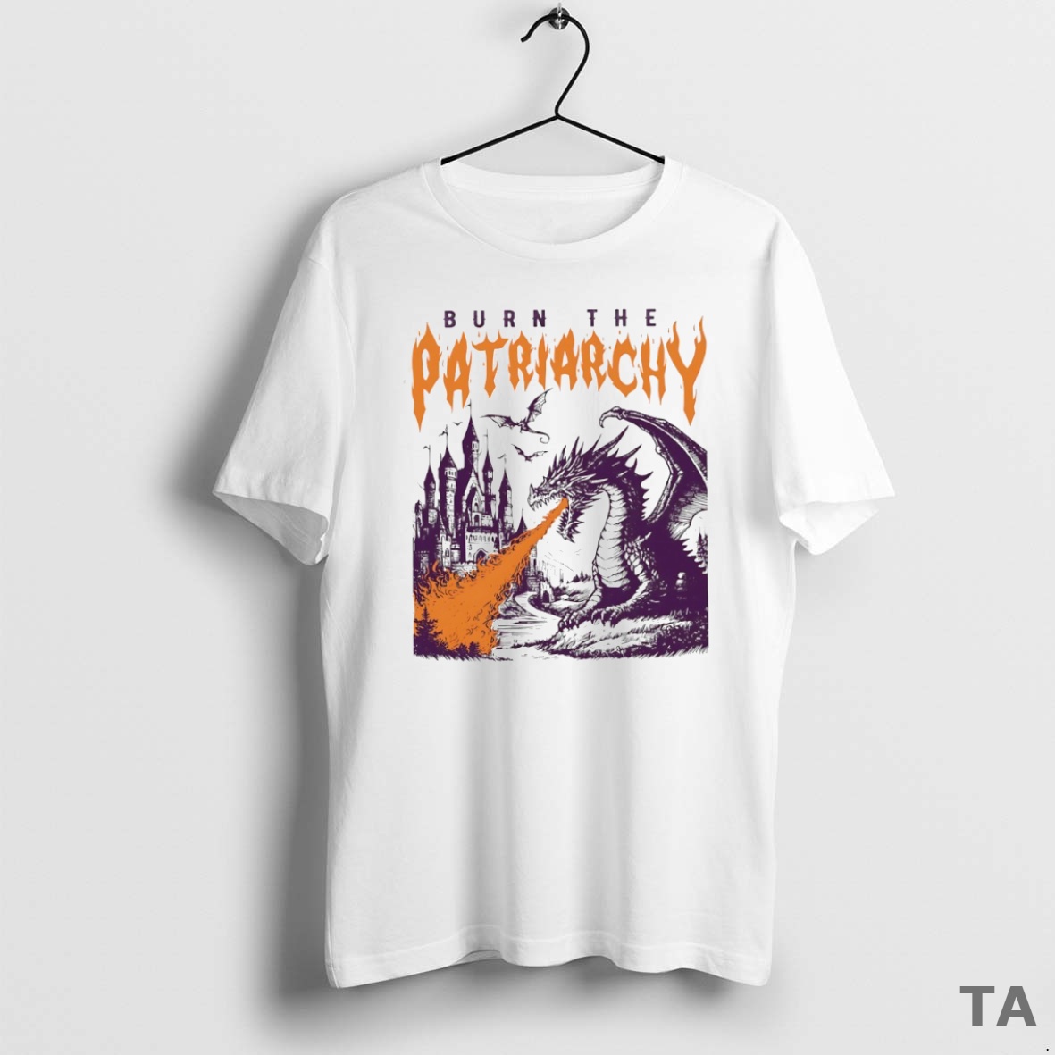 Top Burn The Patriarchy Dragon Circle T Shirt Sweater