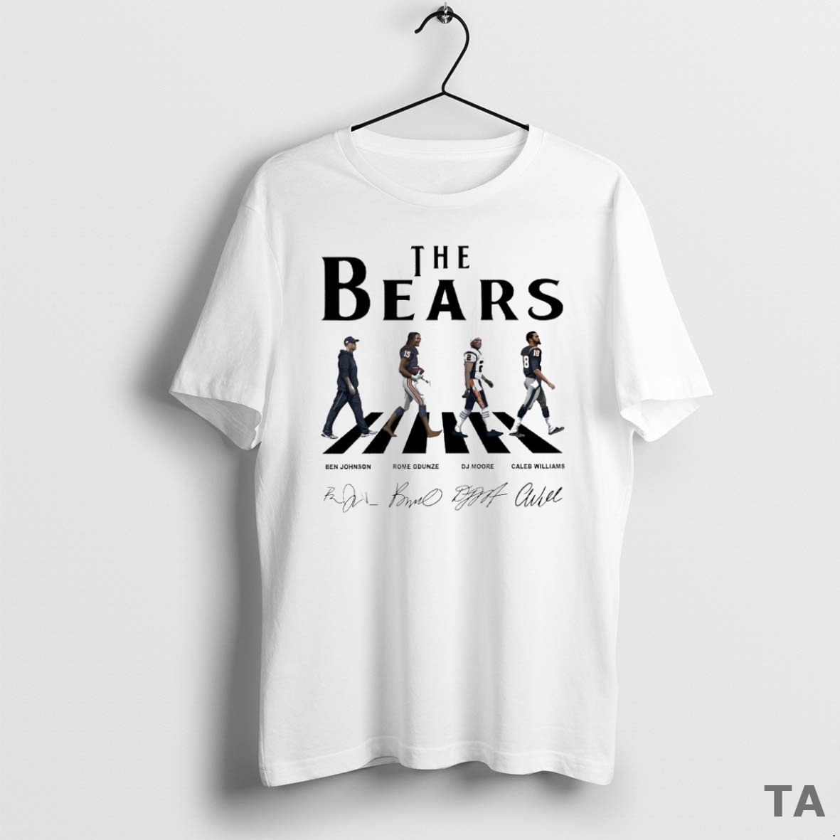 Top Chicago Bears Football Abbey Road Signatures Circle T Shirt Sweater