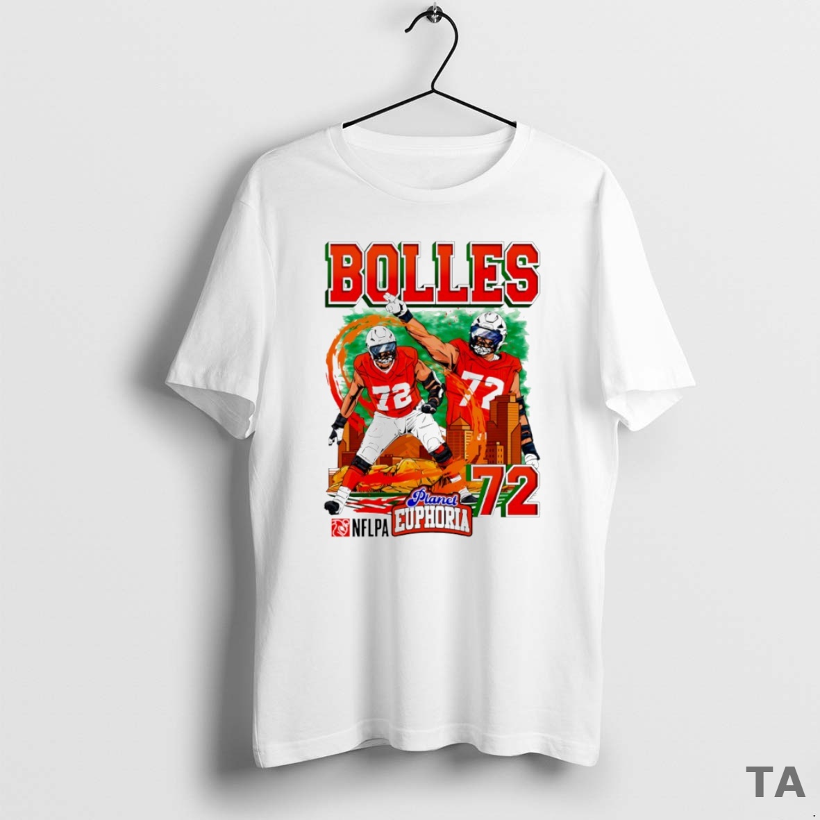 Top Garett Bolles 72 Denver Broncos Football Comic Circle T Shirt Sweater